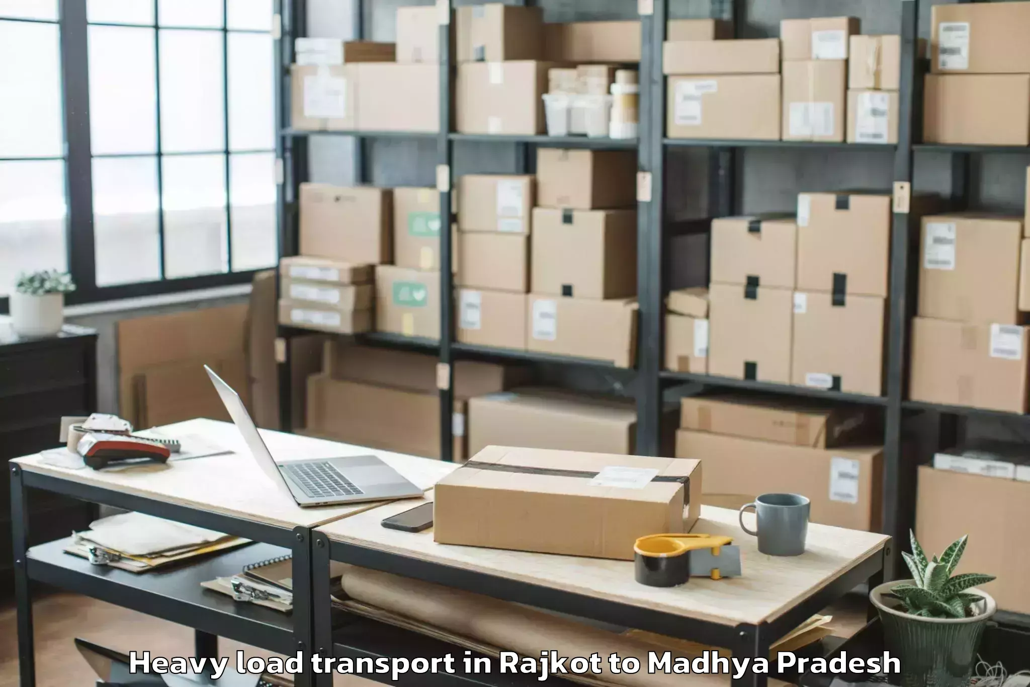 Book Rajkot to Punasa Heavy Load Transport Online